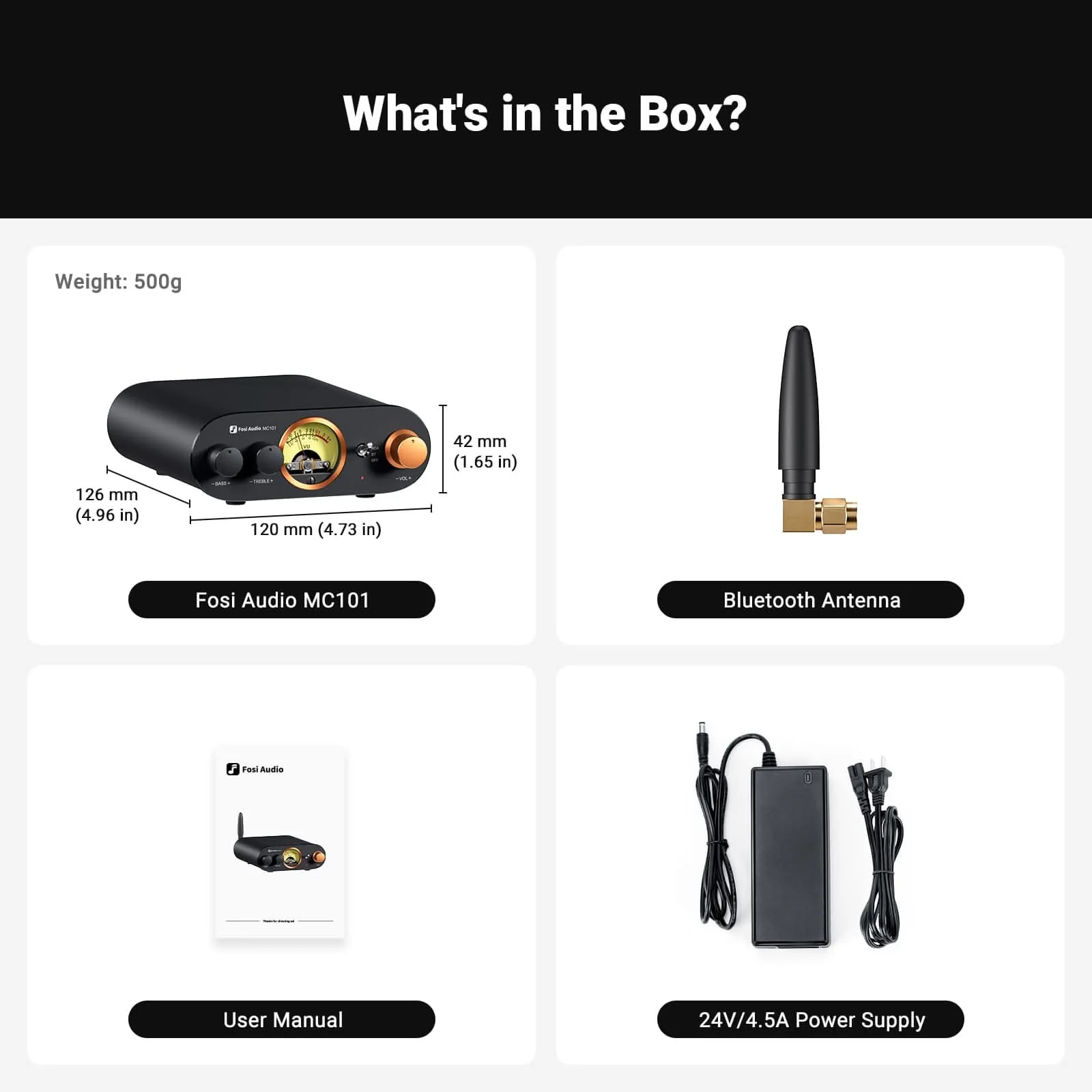 Fosi Audio MC101 VU Meter Stereo Amplifier - Image 9