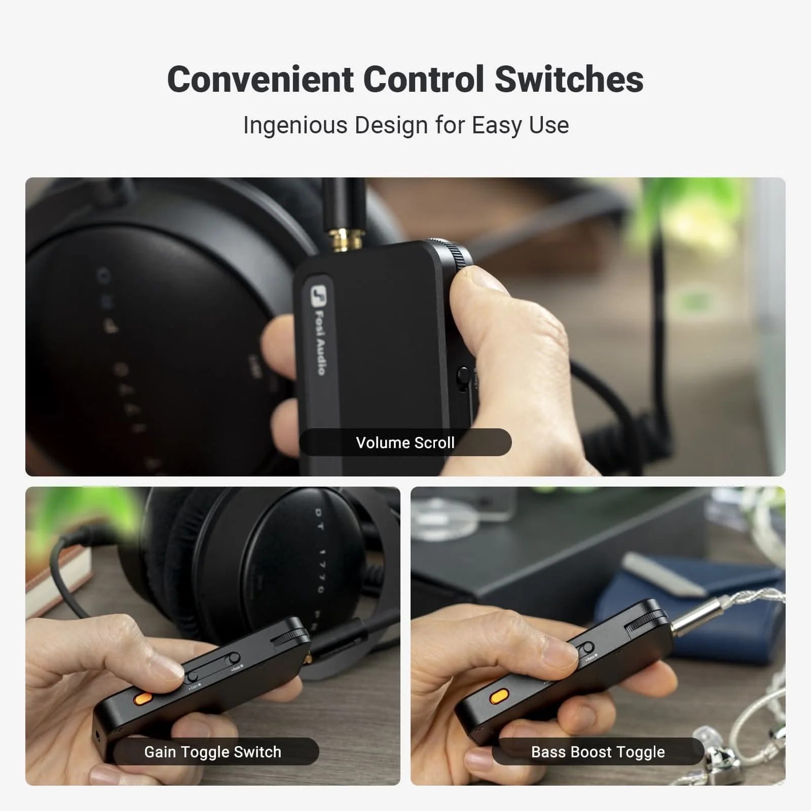 Fosi Audio N3 Portable Bluetooth Headphone Amplifier - Image 5