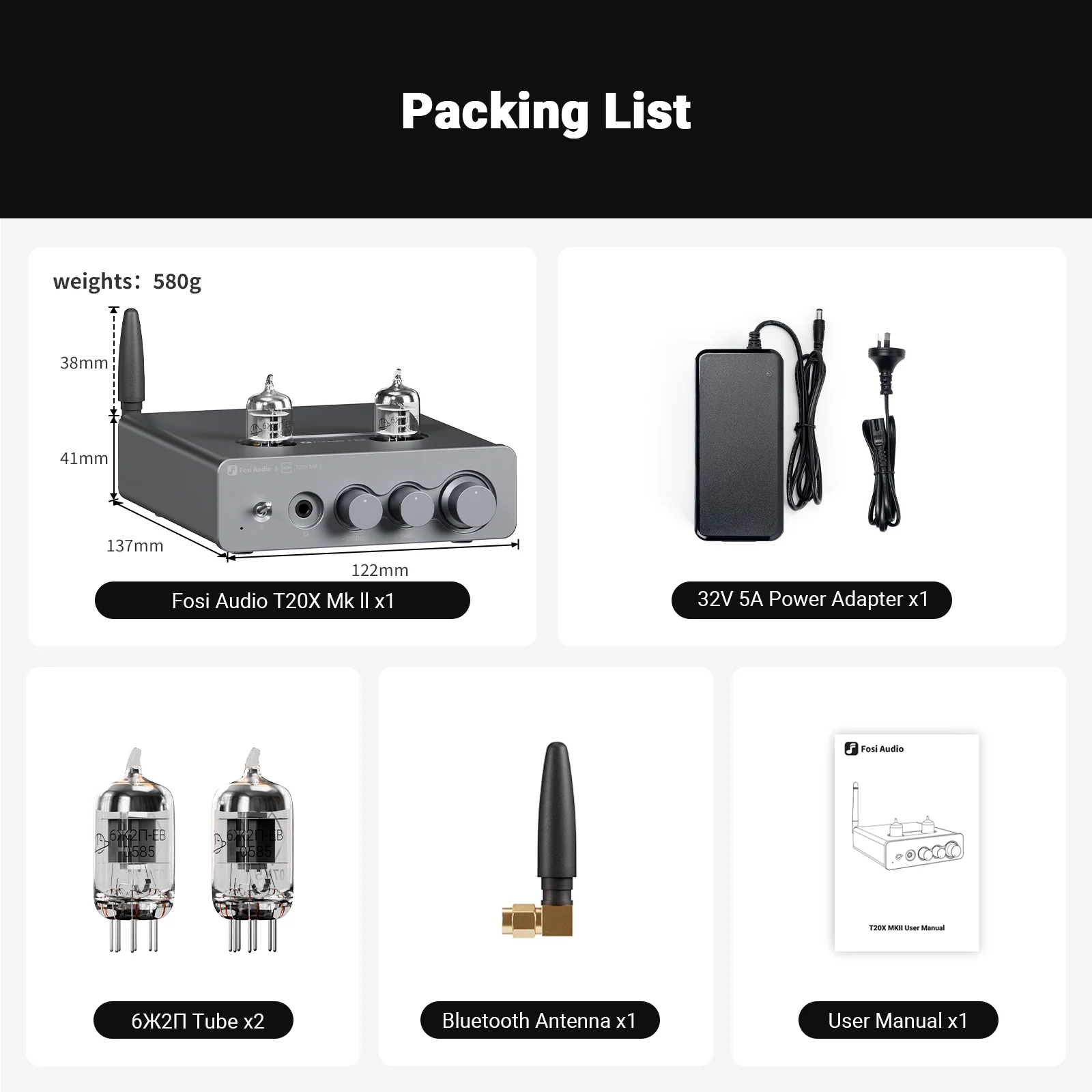 Fosi Audio T20X MKII Vacuum Tube Amplifier - Image 7