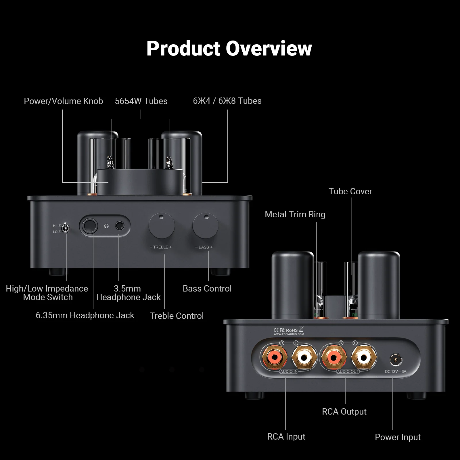 Fosi Audio GR70 Tube Headphone Amp - Image 7