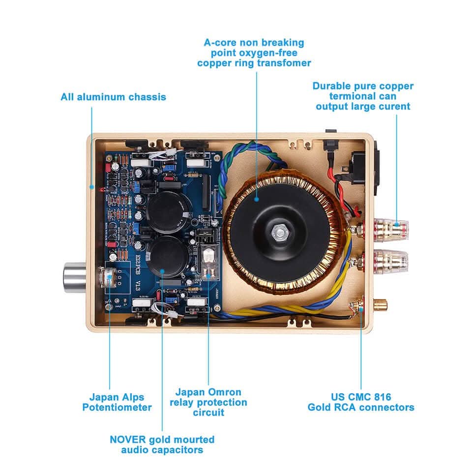 Fosi Audio HD-A1 Hi-Fi Home Class AB Power Amplifier - Image 4