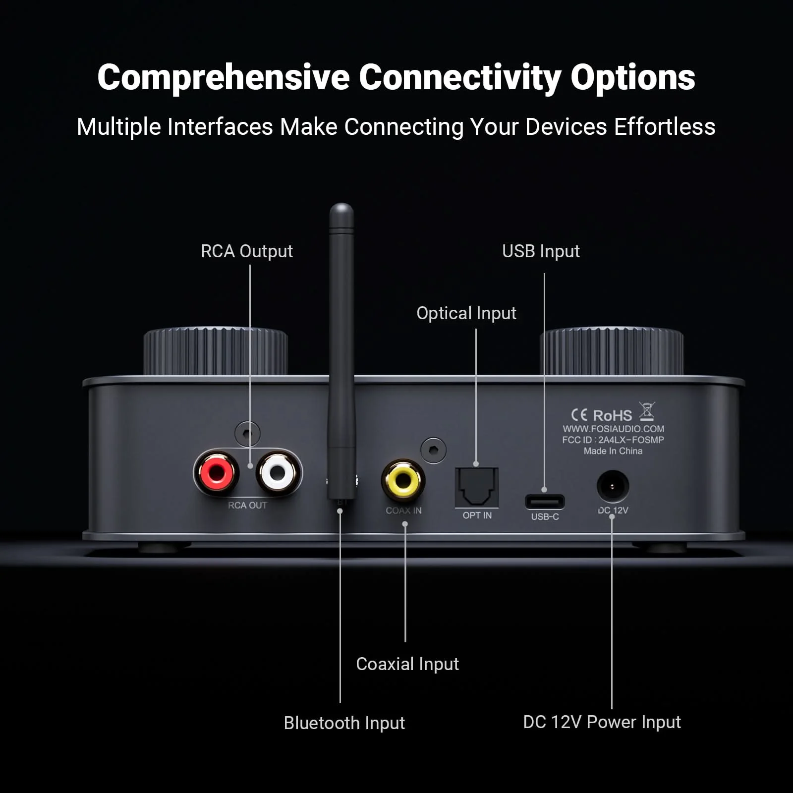 Fosi Audio K7 Desktop DAC Headphone Amplifier - Image 5