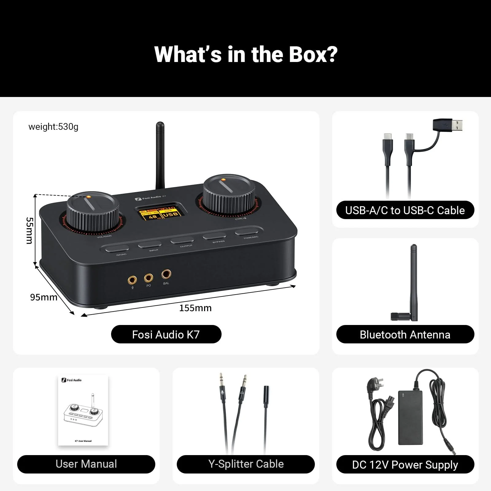 Fosi Audio K7 Desktop DAC Headphone Amplifier - Image 8